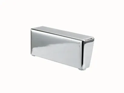 Metallfuß eckig hochglanz 8cm