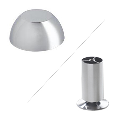 Metallfuß matt rund 3/8cm SH 44
