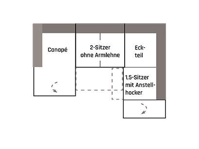Canapé Small SE1,5Aho L