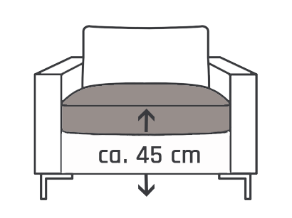 Sitzhöhe 45