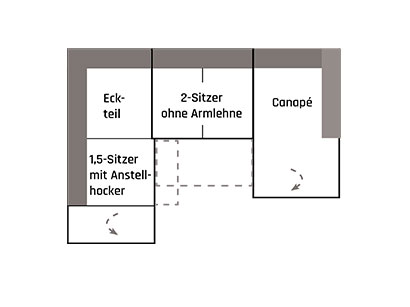 Canapé Small SE1,5Aho R