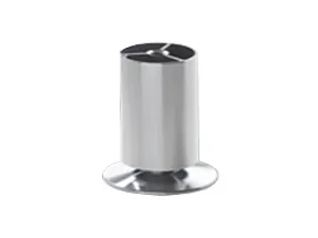 Metallfuß chrom rund