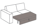 Schlaffunktion im 2-Sitzer Sofa